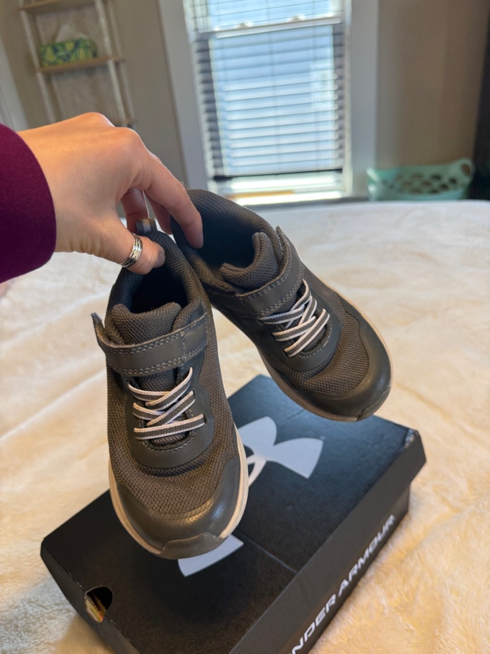 Kids Gray Athletic Shoes - Picture 4 of 8